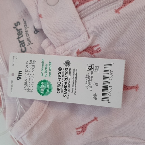 Carter's Baby Girl Sleep and Play 2-pc Pajama Set - Picture 6 of 6